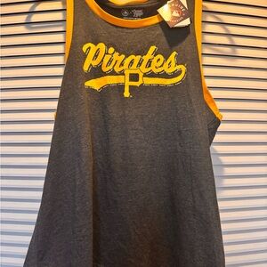 Genuine Merchandise Charcoal and Yellow Pirates Women's Tank